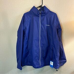 New Columbia Jacket Women’s Blue Windbreaker Zip Up Switchback lll Jacket 2X